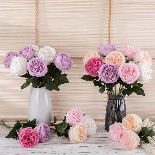 装饰奥斯汀手感保湿玫瑰花仿真花厂家假花绿植物婚庆MW59902定制