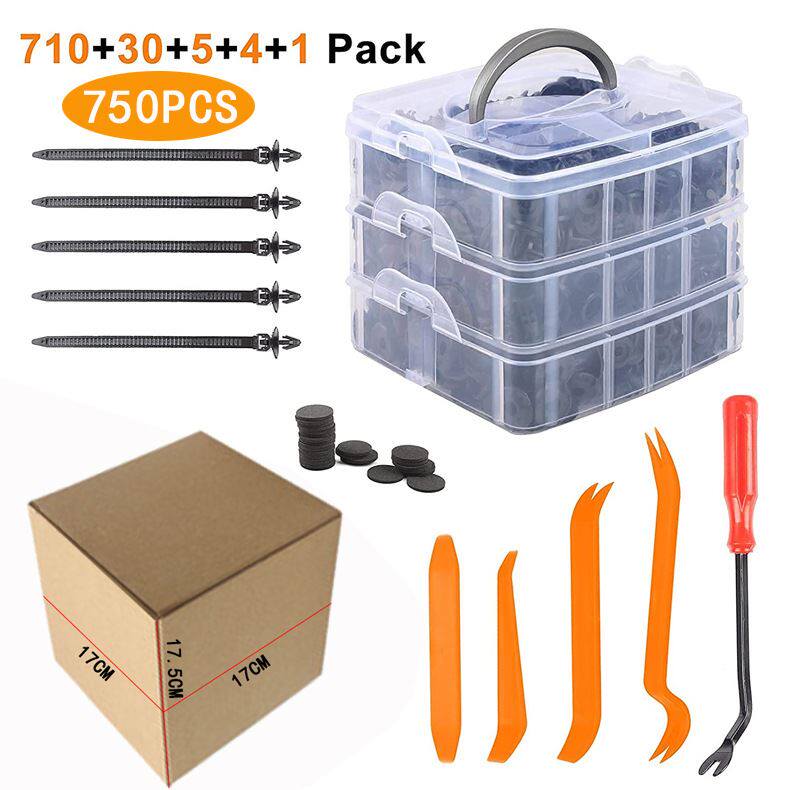 750盒装卡扣16种保险杠侧裙固定卡扣620加强版套装汽车铆钉