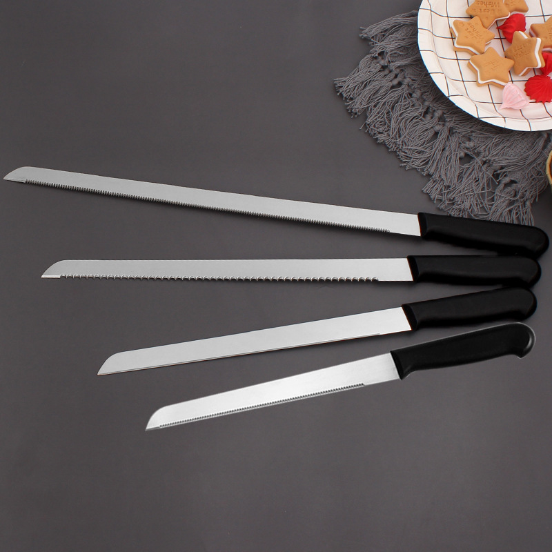 不锈钢面包刀锯齿刀切片切面不掉渣蛋糕分片吐司锯刀烘焙工具刀具