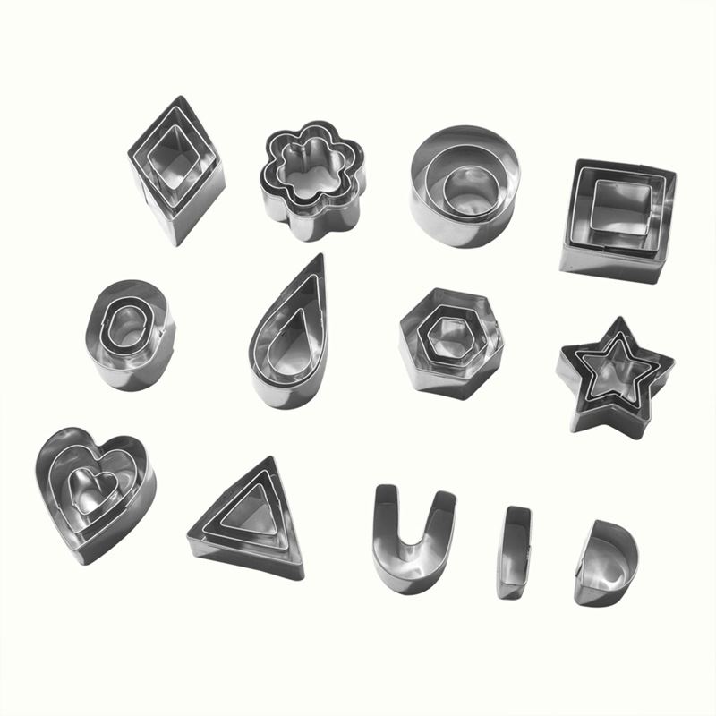 不锈钢饼干模具24件套diy模具蛋糕模具巧克力曲奇模具烘焙工具