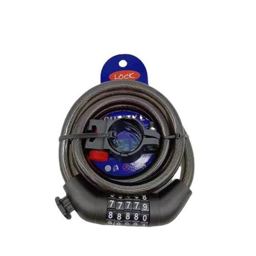 自行车锁电动车五位密码锁山地单车条形钢丝圈锁防盗骑行装备定制