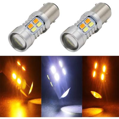 汽车LED日行灯 7443 3157 1157 20SMD 5630 黄白 双色转向灯 角灯