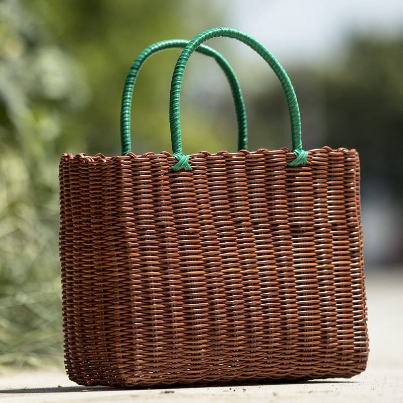 购物篮子店用ins风手提篮采摘篮子高颜值大容量编织包春日洗澡框,收纳整理,便携购物车,淘宝优惠券,粉丝福利购,淘宝优惠卷