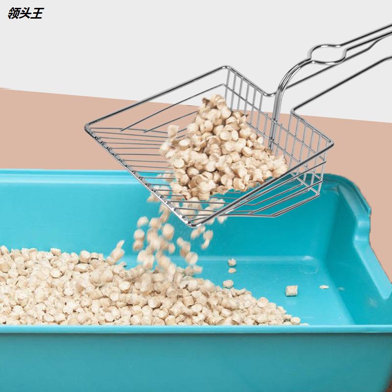 猫砂铲小孔豆腐膨润土猫沙铁铲猫咪清洁铲屎工具 铁电镀猫屎铲
