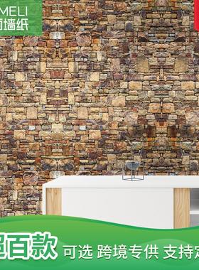 欧美风格旧砖墙无缝墙纸客厅卧室wallpaper背景改造壁纸RW063-070