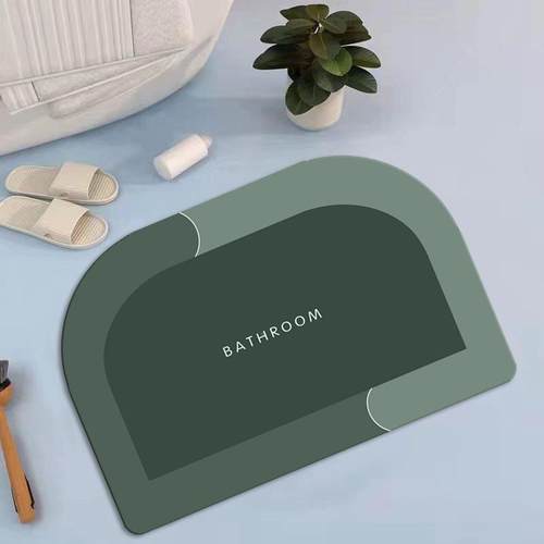 仿硅藻泥浴室吸水地毯卫生间门口地垫不打滑洗手间硅藻泥地垫定制