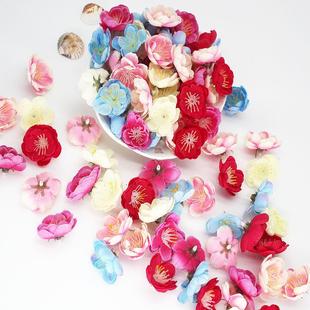 梅花 桃花 diy花环材料拍摄装 饰花婚庆花化妆花瓣仿真花朵花头