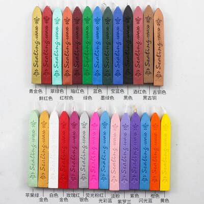 欧式复古雾面英文方形带芯蜡条火漆印章蜡标制作蜡请帖请柬封口蜡定制