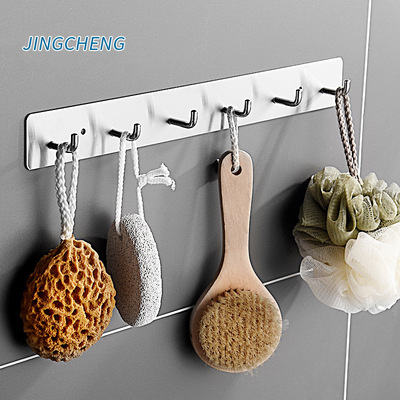 挂钩 不锈钢衣钩粘钩免钉hes Hook挂衣钩衣帽钩 排钩