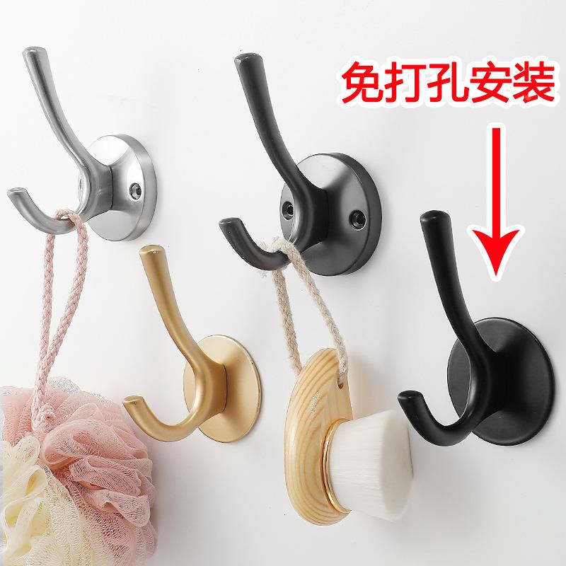 免打孔锌合金挂衣钩美式衣柜挂钩鞋柜单钩壁挂墙壁衣柜衣帽钩定制