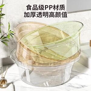 加厚透明洗脸盆塑料盆学生宿舍卫生间大小号婴儿洗菜洗脚家用盆