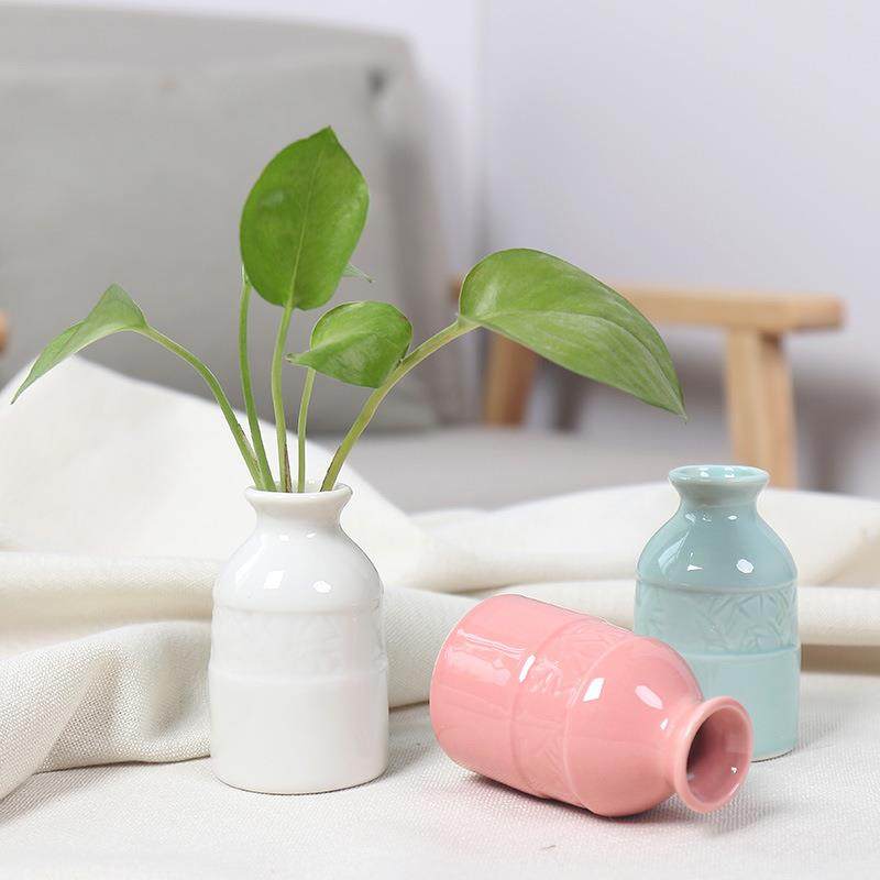 现代简约陶瓷小花瓶仿真花干花电视柜客厅摆件台面装饰品家居饰品