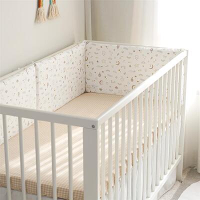 婴儿可拆洗床围 棉纱布宝宝防撞床围护栏保护垫梦想60*30*3可拆定