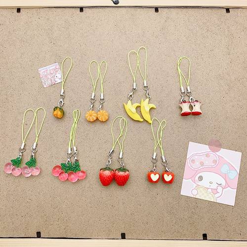 创意搞怪田园风仿真水果手机链U盘防丢挂饰小众可爱百搭包包挂链