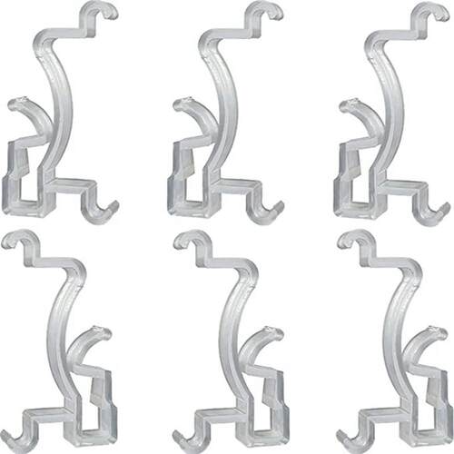 供应 1.78inch垂直帘透明饰片夹 6片套装 POM百叶帘夹片定制