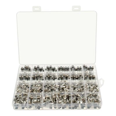 360盒装玻璃保险丝组合5/6x20mm250V0.25-20A管保险丝组合套装