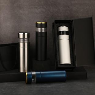 智能温显茶水分离保温杯商务礼品车载泡茶水杯家用便携花茶杯 新款