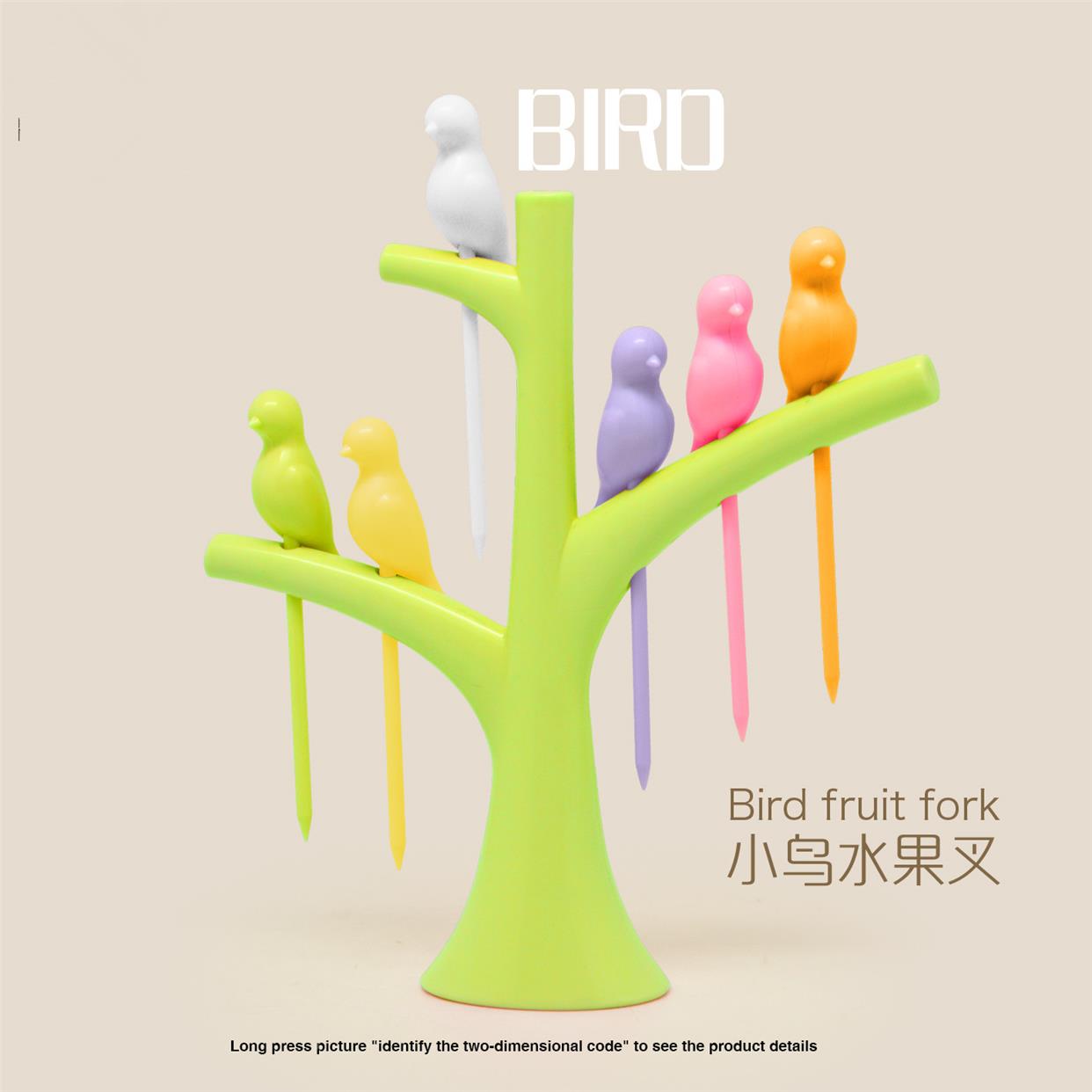 创意时尚小鸟水果叉卡通水果签