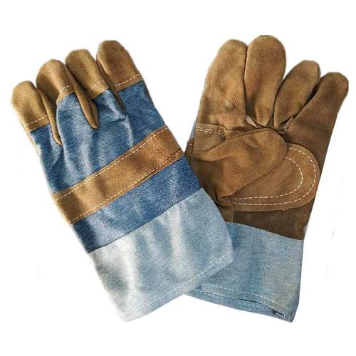 供应手套焊工皮手套电焊手套焊接用花皮手套加托加护定制