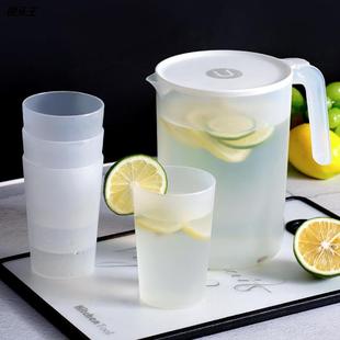 品质款 简约冷水壶 家用塑料大容量凉水壶 耐热高温凉水杯水壶套装