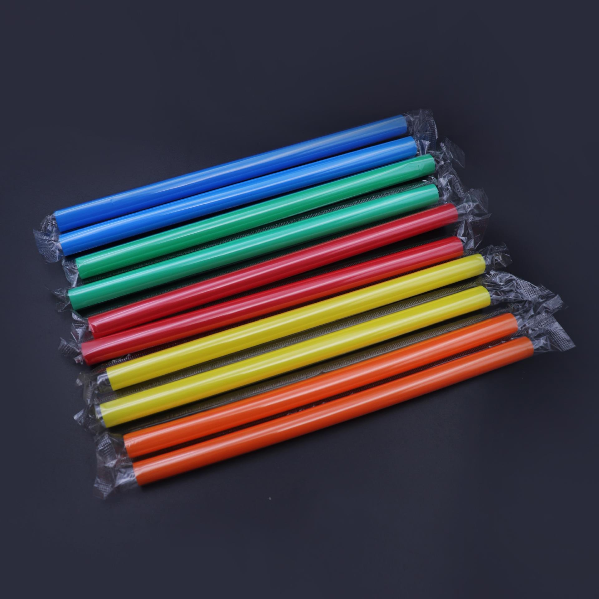 一次性奶茶吸管12mm独立包装彩色塑料奶茶吸管100支粗吸管定制