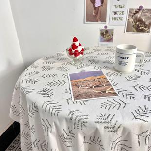 ins风北欧桌布长方圆桌茶几餐桌学生宿舍书桌布定制
