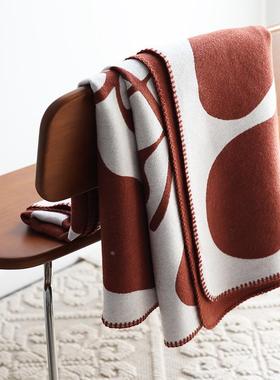 提花仿毯休闲沙发盖毯北欧中古风毛毯工厂THROW现货定制