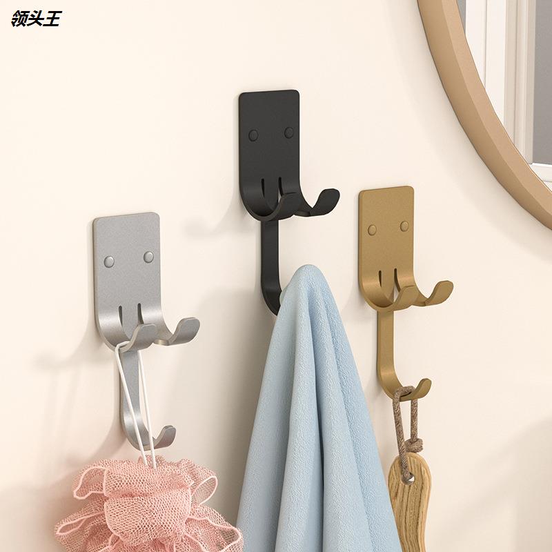 厨房卫生间强力粘钩门后墙面浴室挂钩防潮防水不锈钢挂衣钩免打孔
