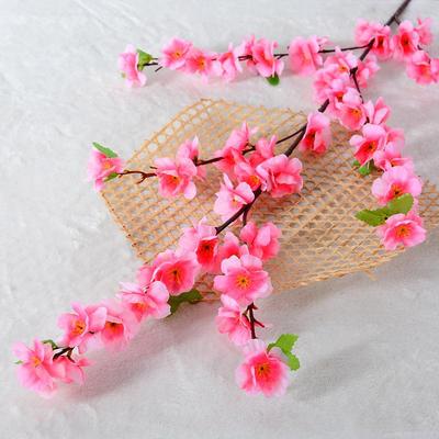工厂仿真桃花工程景观树装饰腊梅客厅落地假花仿真单支小桃花定制