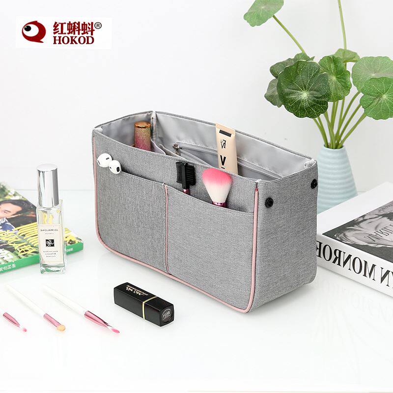 红蝌蚪牛津包中包网红化妆包简约收纳包敞口桌面收纳多功能内胆包
