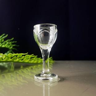 透明玻璃高脚白酒杯迷你三钱小杯子白酒酒具小号品酒杯酒楼小酒杯
