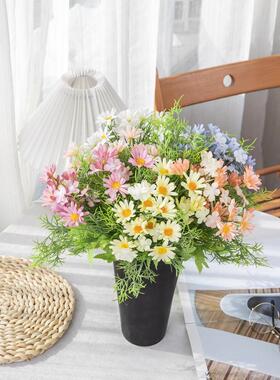 仿真花太阳花小雏菊厂家家居装饰假花手捧花玫瑰花墙跨境MW66895