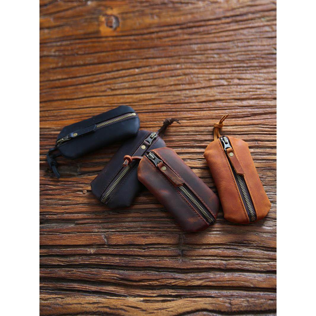 男士钥匙包大容量植鞣零钱包女卡包头层汽车钥匙包男