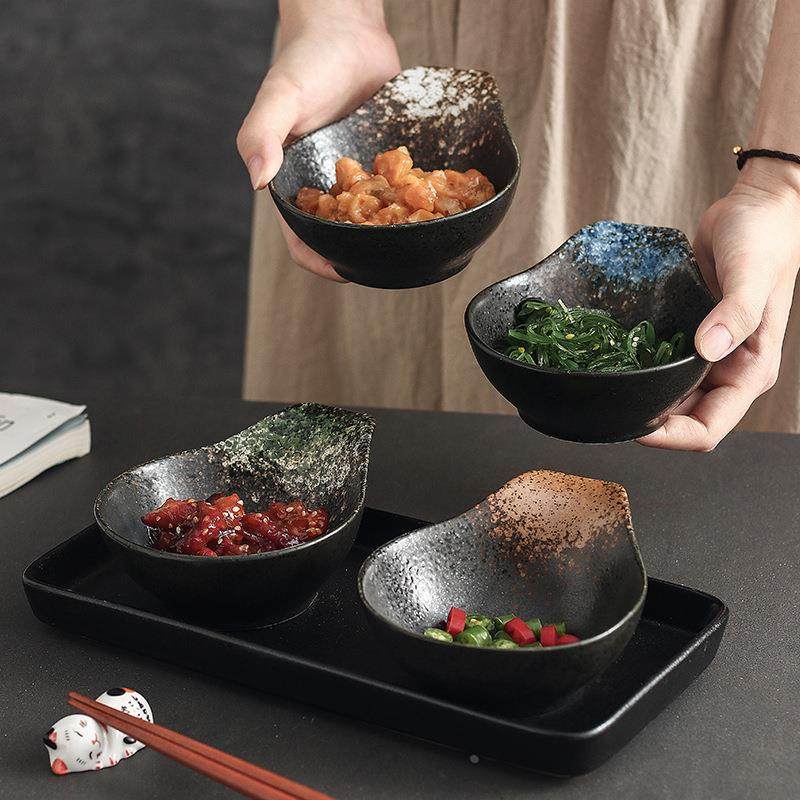 日式陶瓷蘸料碟味碟子家用饺子寿司小吃小菜碟火锅料碗酱油调味碟