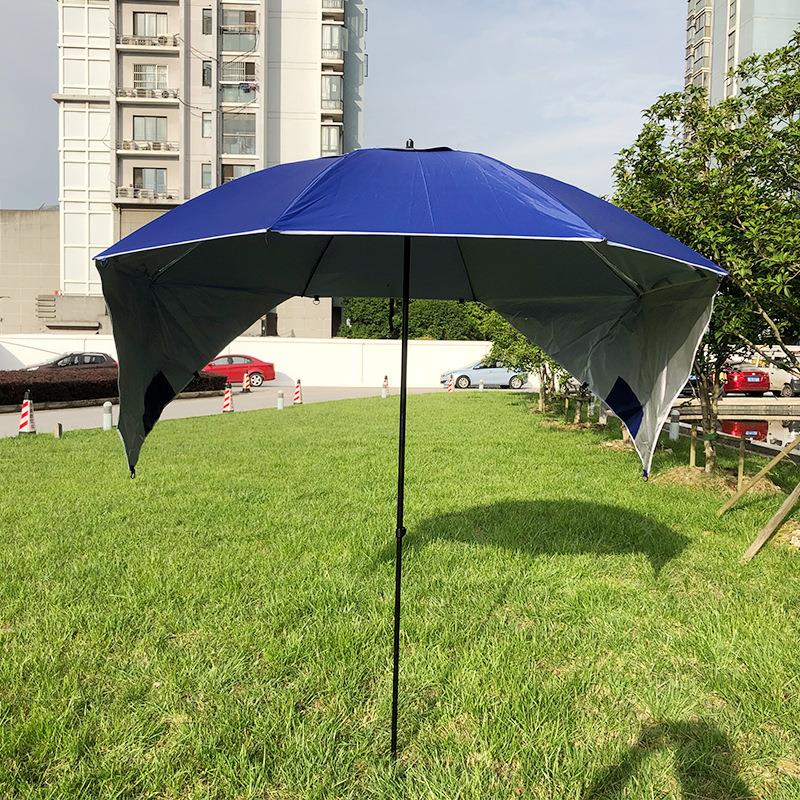 沙滩露营防晒伞钓鱼风雨伞户外中型遮阳伞天幕太阳伞地插钓鱼伞