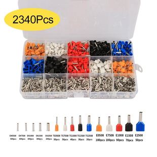 2340冷压端子 冷压管型接线端子终端盒装