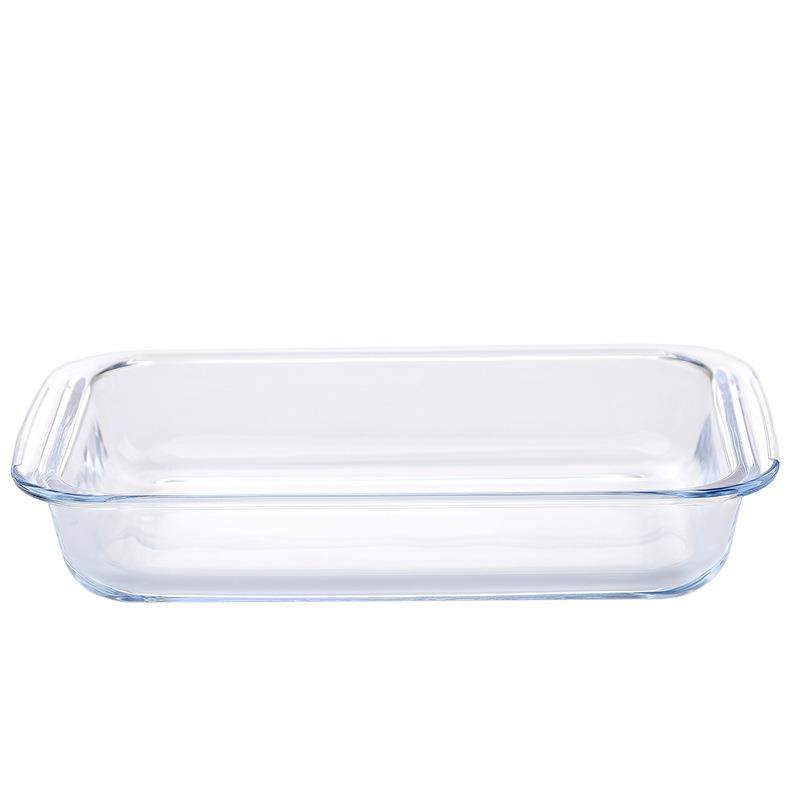 耐热高硼硅玻璃盘烤盘家用烤箱微波炉专用鱼盘长方盘焗饭盘子菜盘