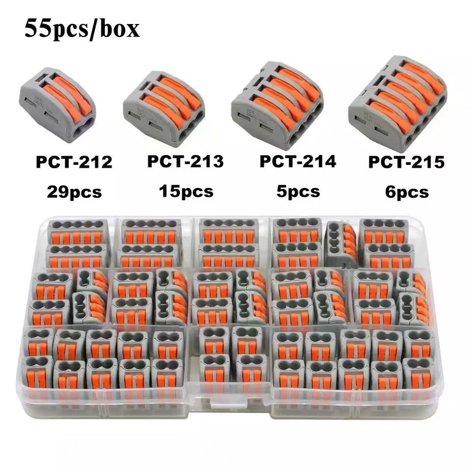 套盒装接线端子万能快速接线端子PCT-212-213-215套盒装