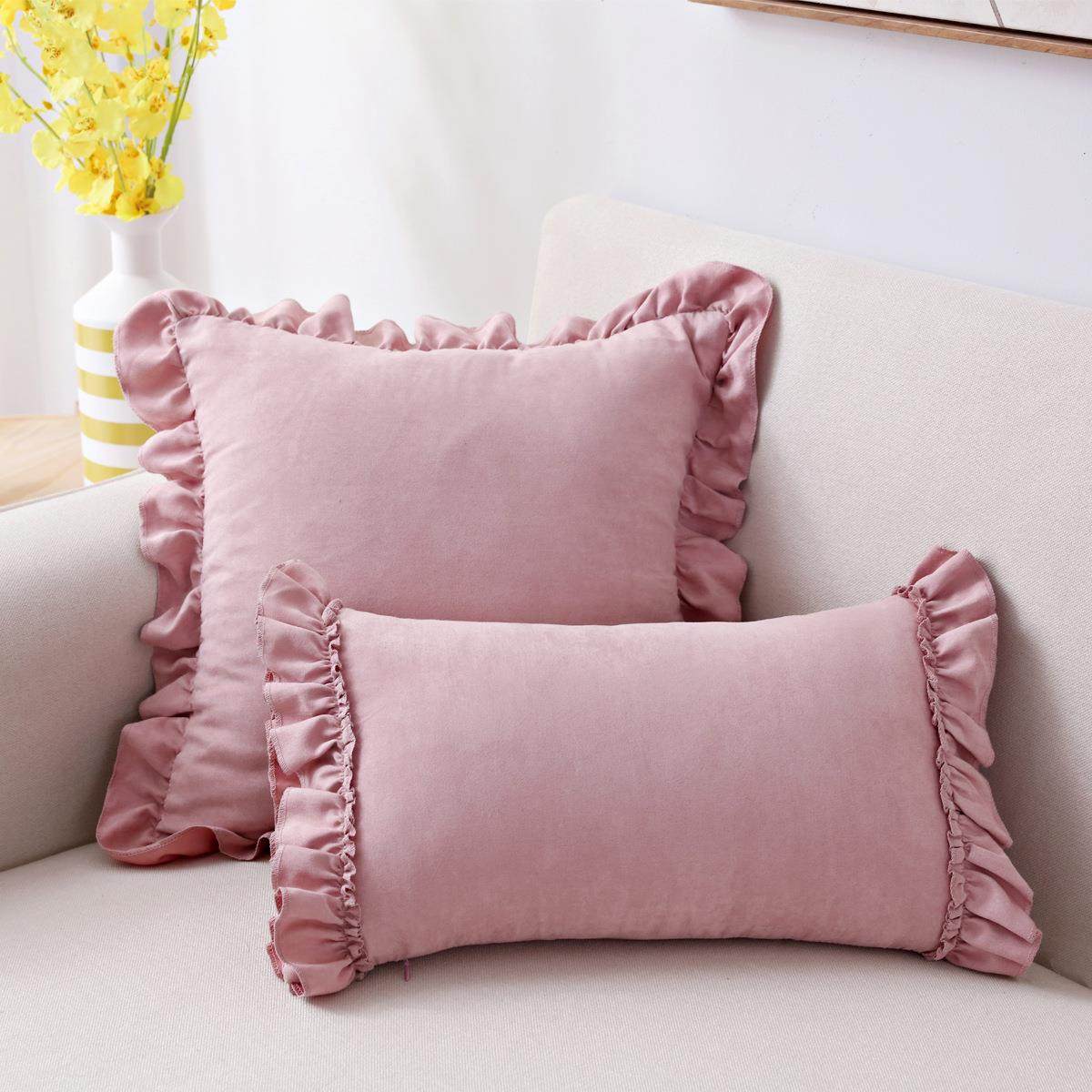ins北欧荷叶边小清新抱枕套沙发床头样板间家居装饰靠枕套定制,居家布艺,靠垫/抱枕,淘宝优惠券,粉丝福利购,淘宝优惠卷