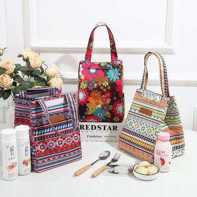 饭盒袋子铝箔加厚手拎便当包饭包便当盒帆布保温上班带饭的手提袋