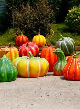 仿真南瓜玻璃钢雕塑公园林景观户外大型蔬菜景区丰收美陈装饰摆件