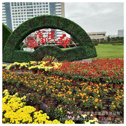 仿真绿雕绿雕稻草设计绿色仿真植物绿雕地标雕塑景观