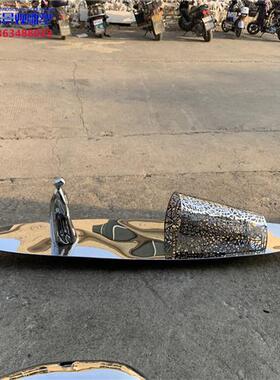 现代不锈钢小船雕塑园林景观售楼部水池户外流水镂空大型渔船定制