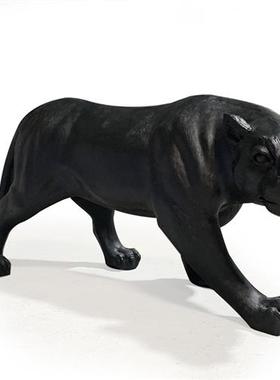 户外仿真大型雪豹子雕塑景区公园林玻璃钢景观动物模型装饰摆件