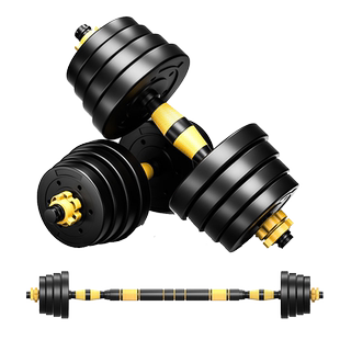 哑铃男士健身家用器材锻炼宿舍包胶杠壶玲套装可调节重量组合套装