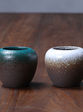 水草沉底盆陶罐固定鱼缸造景摆件水草定植环陶罐陶瓷水草沉底环新