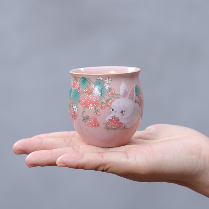汝窑陶瓷铜钱草水培桌面小花器可爱小摆件室内花盆水养鱼缸小花器图片