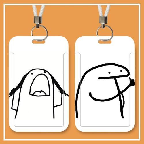 简笔画线条可爱学生卡套