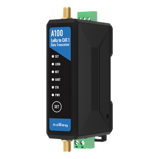 LoRa网关4G导轨式Cat1数传电台485串口通信模块全网通阿里云MQTT