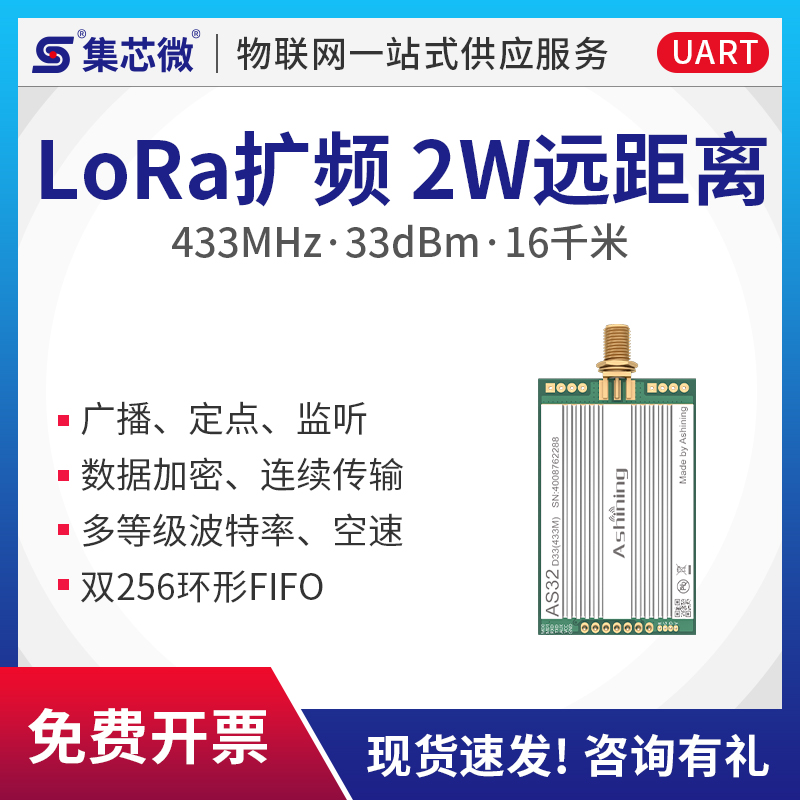 433m通讯模块集芯微无线UART串口